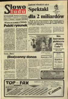 Słowo Ludu,1992 R.XLIII, nr 34 (wydanie radomskie)