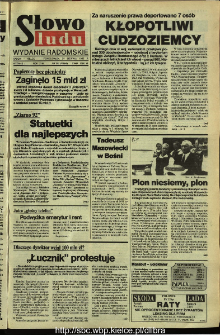 Słowo Ludu,1992 R.XLIII, nr 197 (wydanie radomskie)