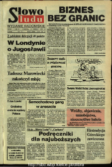 Słowo Ludu,1992 R.XLIII, nr 200 (wydanie radomskie)