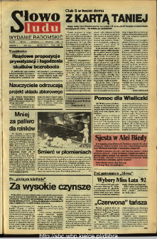 Słowo Ludu,1992 R.XLIII, nr 218 (wydanie radomskie)