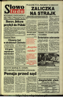 Słowo Ludu,1993 R.XLIV, nr 196 (wydanie radomskie)