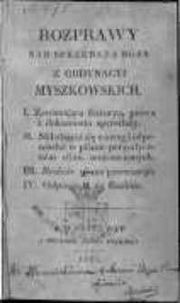 Rozprawy nad sprzedażą d&oacute;br z Ordynacyi Myszkowskich