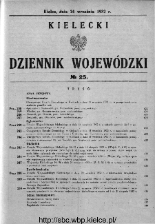 Kielecki Dziennik Wojew&oacute;dzki 1932, nr 25