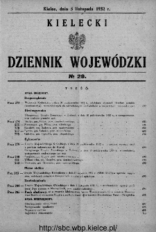 Kielecki Dziennik Wojew&oacute;dzki 1932, nr 29