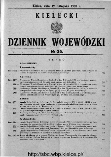 Kielecki Dziennik Wojew&oacute;dzki 1932, nr 30