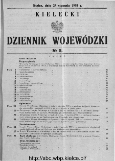 Kielecki Dziennik Wojewódzki 1933, nr 2