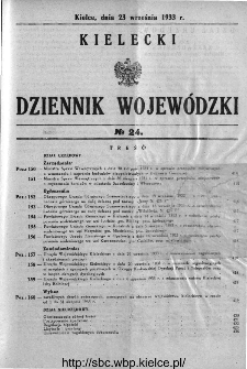 Kielecki Dziennik Wojew&oacute;dzki 1933, nr 24