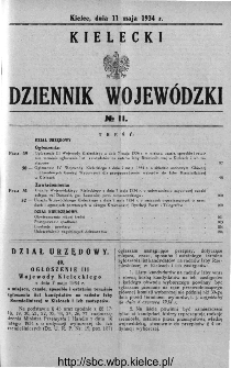 Kielecki Dziennik Wojewódzki 1934, nr 11