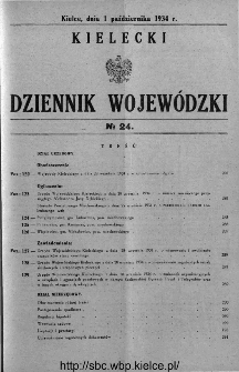 Kielecki Dziennik Wojew&oacute;dzki 1934, nr 24