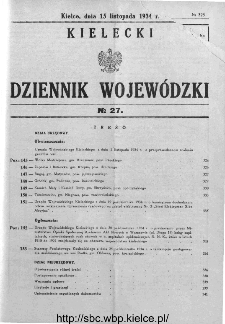 Kielecki Dziennik Wojewódzki 1934, nr 27