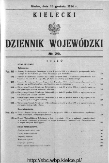 Kielecki Dziennik Wojewódzki 1934, nr 29