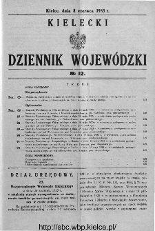Kielecki Dziennik Wojewódzki 1935, nr 12