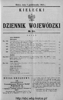Kielecki Dziennik Wojewódzki 1935, nr 24