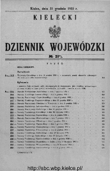 Kielecki Dziennik Wojewódzki 1935, nr 31