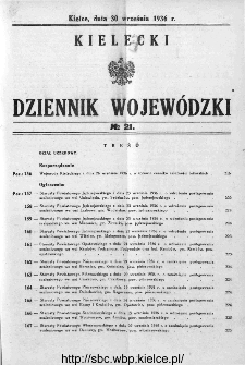 Kielecki Dziennik Wojewódzki 1936, nr 21
