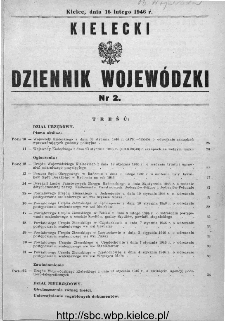 Kielecki Dziennik Wojewódzki 1946, nr 2