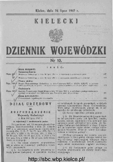 Kielecki Dziennik Wojew&oacute;dzki 1947, nr 10