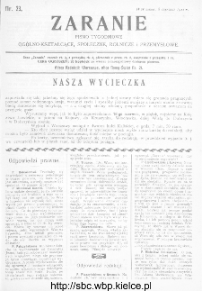 Zaranie : pismo tygodniowe og&oacute;lno-kształcące, społeczne, rolnicze i przemysłowe 1911, nr 23