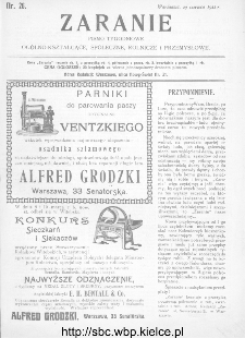 Zaranie : pismo tygodniowe og&oacute;lno-kształcące, społeczne, rolnicze i przemysłowe 1911, nr 26