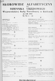 Dziennik Urzędowy Wojew&oacute;dzkiej Rady Narodowej w Kielcach 1955, nr 1