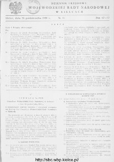 Dziennik Urzędowy Wojew&oacute;dzkiej Rady Narodowej w Kielcach 1959, nr 11