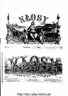 Ilustracja prasowa XIX wieku na przykładzie czasopisma Kłosy ze zbior&oacute;w Wojew&oacute;dzkiej Biblioteki Publicznej w Kielcach