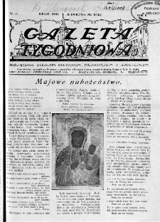 Gazeta Tygodniowa. Poświęcona sprawom religijnym, oświatowym i społecznym,1931, R.2, nr 17