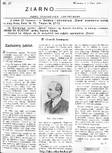 Ziarno : pismo tygodniowe ilustrowane 1908, nr 27