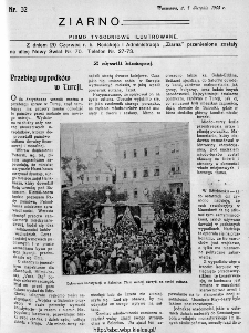 Ziarno : pismo tygodniowe ilustrowane 1908, nr 32