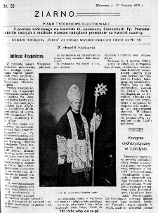 Ziarno : pismo tygodniowe ilustrowane 1908, nr 39