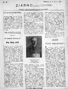 Ziarno : pismo tygodniowe ilustrowane 1908, nr 51