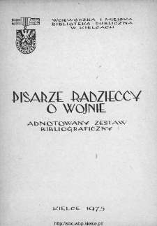 Pisarze radzieccy o wojnie : adnotowany zestaw bibliograficzny
