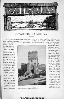Ziemia : tygodnik krajoznawczy ilustrowany 1910: zapowiedź