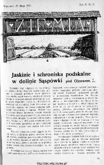 Ziemia : tygodnik krajoznawczy ilustrowany 1911, nr 21
