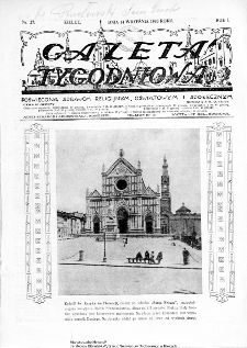Gazeta Tygodniowa. Poświęcona sprawom religijnym, oświatowym i społecznym,1930, R.1, nr 27