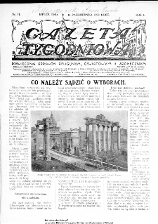 Gazeta Tygodniowa. Poświęcona sprawom religijnym, oświatowym i społecznym,1930, R.1, nr 31