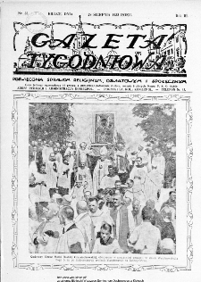 Gazeta Tygodniowa. Poświęcona sprawom religijnym, oświatowym i społecznym,1932, R.3, nr 35