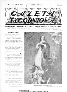 Gazeta Tygodniowa. Poświęcona sprawom religijnym, oświatowym i społecznym,1932, R.3, nr 49