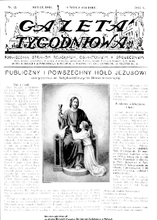Gazeta Tygodniowa. Poświęcona sprawom religijnym, oświatowym i społecznym,1934, R.4, nr 12