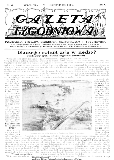 Gazeta Tygodniowa. Poświęcona sprawom religijnym, oświatowym i społecznym,1934, R.4, nr 33