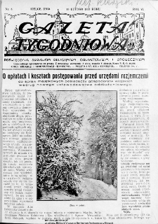 Gazeta Tygodniowa. Poświęcona sprawom religijnym, oświatowym i społecznym,1935, R.5, nr 6