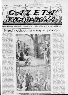 Gazeta Tygodniowa. Poświęcona sprawom religijnym, oświatowym i społecznym,1935, R.5, nr 44