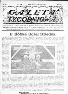 Gazeta Tygodniowa. Poświęcona sprawom religijnym, oświatowym i społecznym,1937, R.8, nr 52