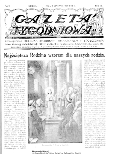 Gazeta Tygodniowa. Poświęcona sprawom religijnym, oświatowym i społecznym,1938, R.9, nr 2