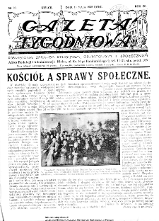 Gazeta Tygodniowa. Poświęcona sprawom religijnym, oświatowym i społecznym,1938, R.9, nr 20