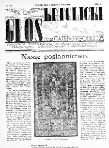 Głos Katolicki dawniej Gazeta Tygodniowa poświęcony sprawom religijnym, oświatowym i społecznym 1939, nr 32