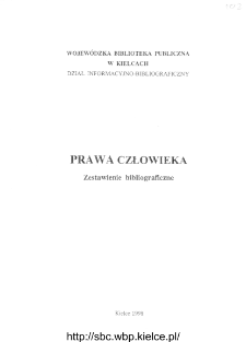 Prawa człowieka : zestawienie bibliograficzne