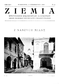 Ziemia : dwutygodnik krajoznawczy ilustrowany 1928, R.XIII, nr 19