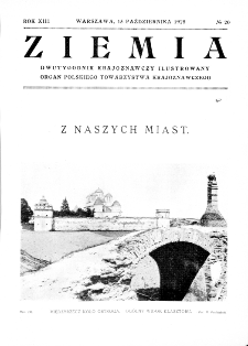 Ziemia : dwutygodnik krajoznawczy ilustrowany 1928, R.XIII, nr 20