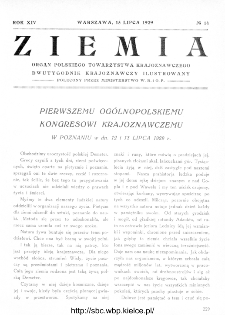 Ziemia : dwutygodnik krajoznawczy ilustrowany 1929, R.XIV, nr 14